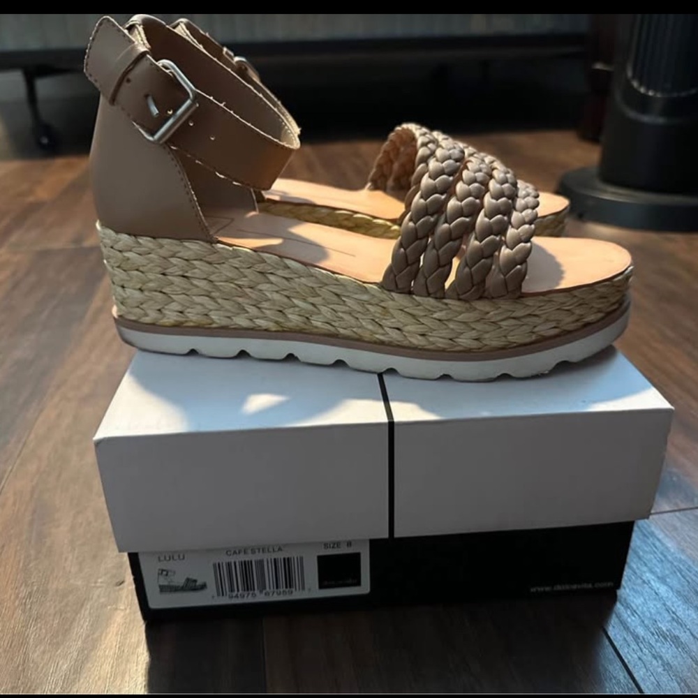Dolce Vita Tan Braided Wedge Sandals
